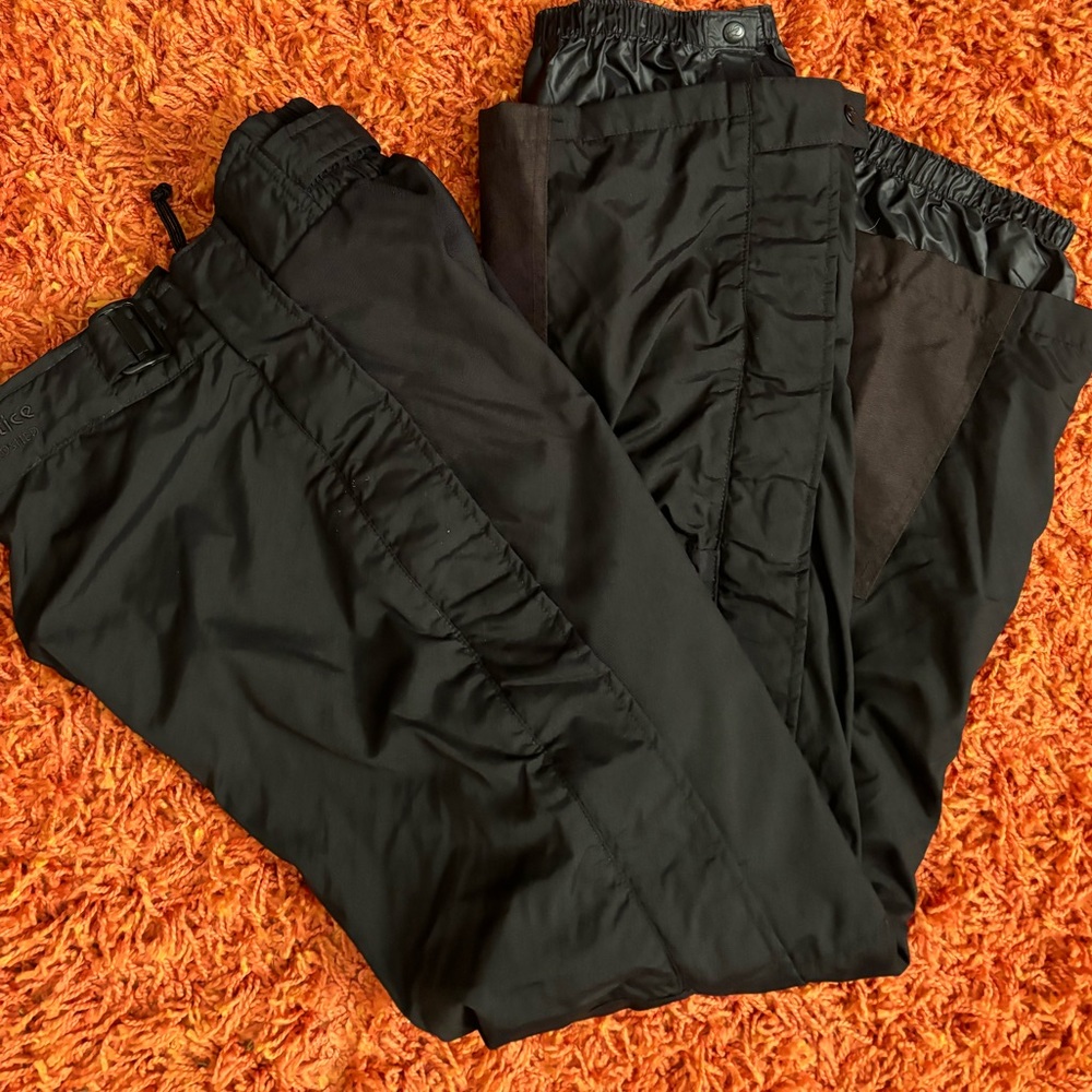 Women Solstice Microshed Black Side Zip Adjustable Waist Snow Pants M
